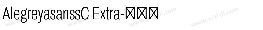 AlegreyasanssC Extra字体转换